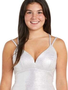 172. Morgan and Co Foil Knit Dress NWT